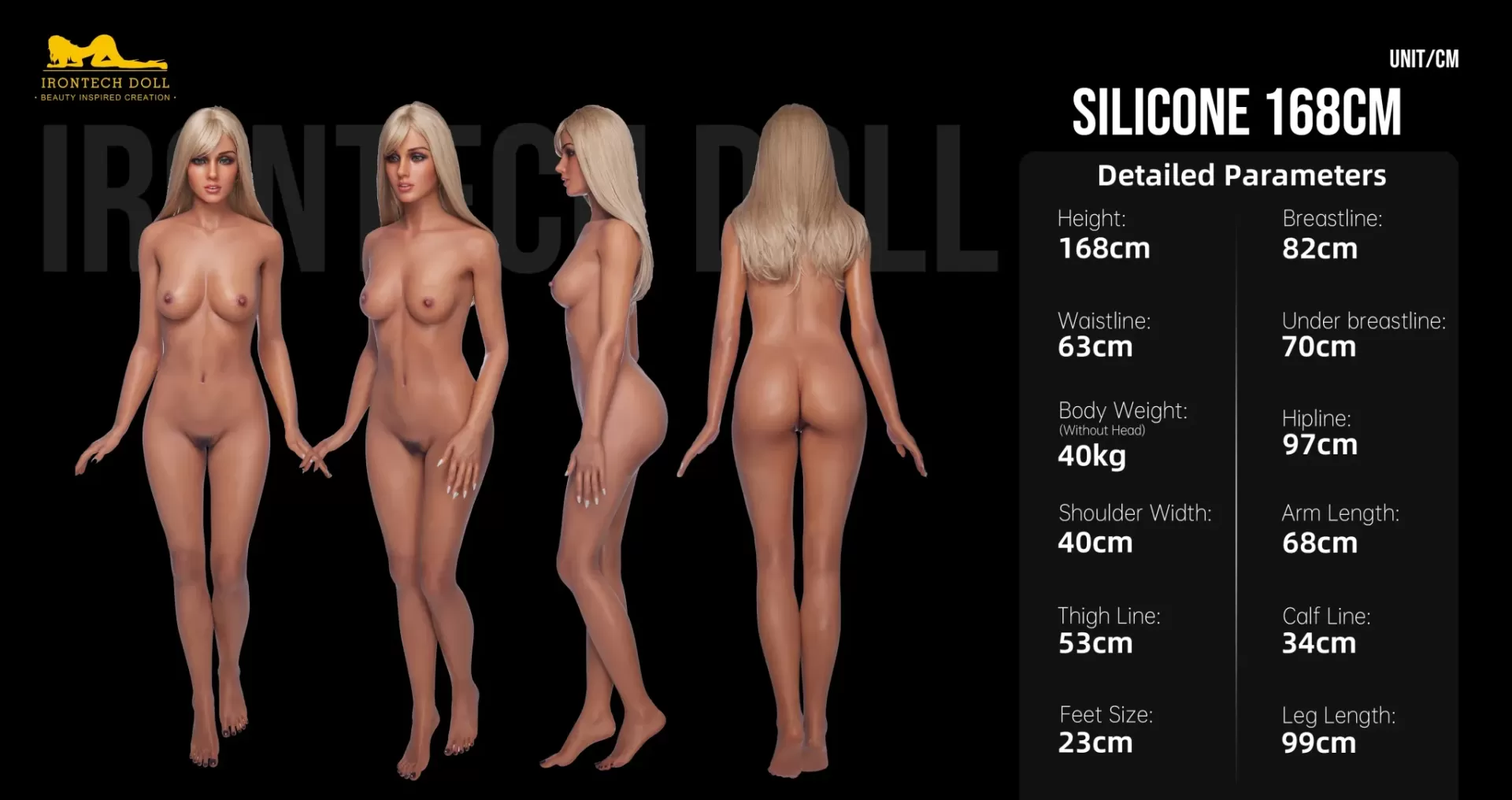 🎸 Luna Rock & Roll Girl | Boneca Sexual de Silicone Hiper Realista 168cm S17 Dark Tanned ROS MAX