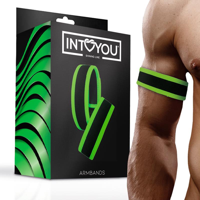 Embalar preta com pulseira verde e preta para braço IN TO YOU