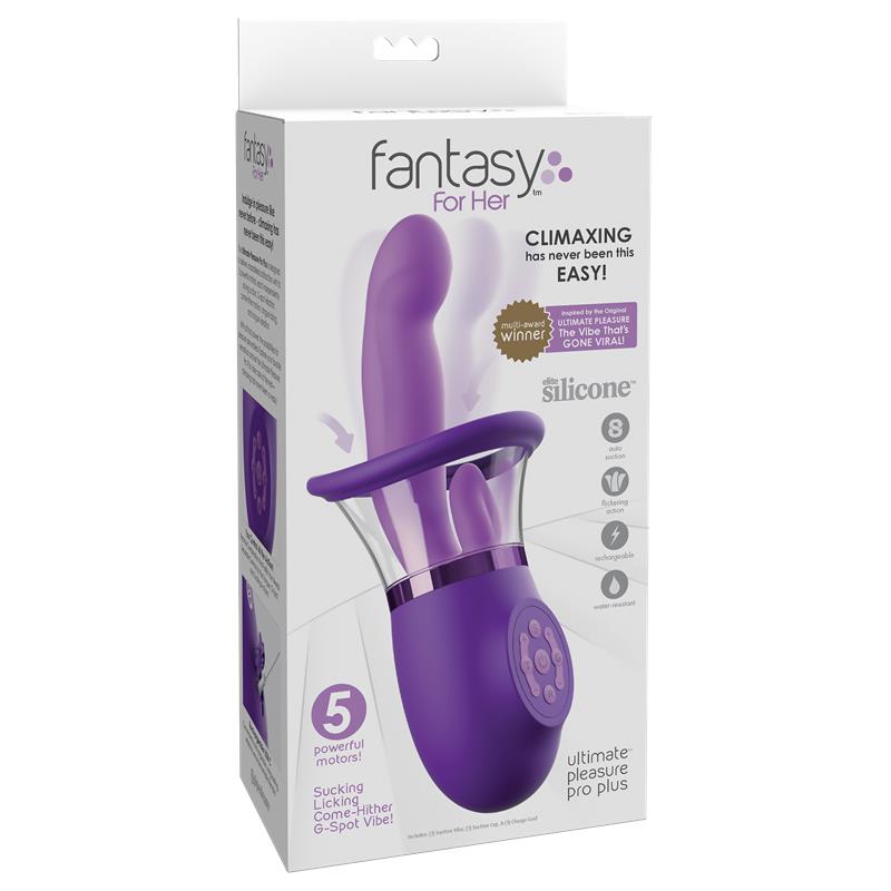 FANTASY FOR HER Stimulator with Tonge and Suction Ultimate Pleasure Pro Plus