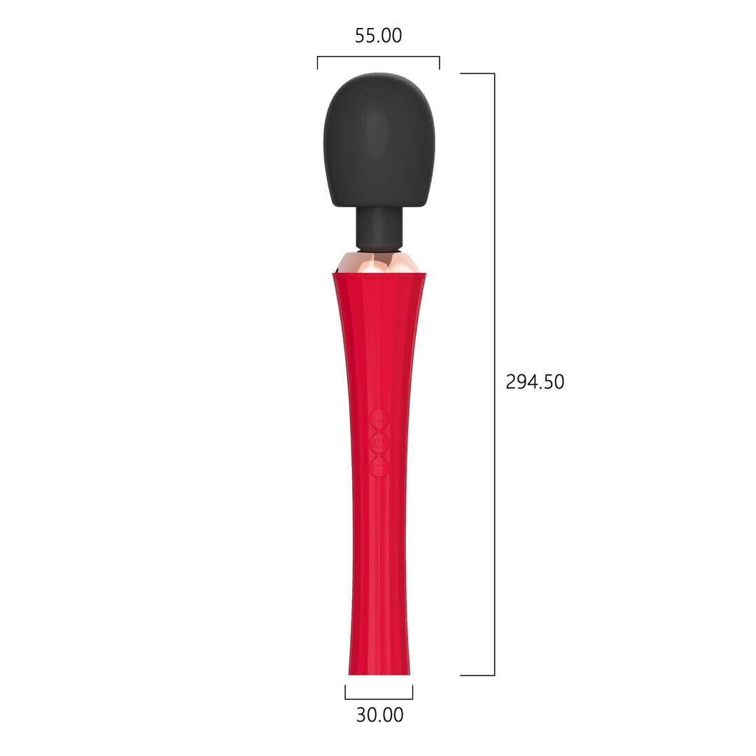 👑 The King | Powerful Wand Vibrator Red/Black
