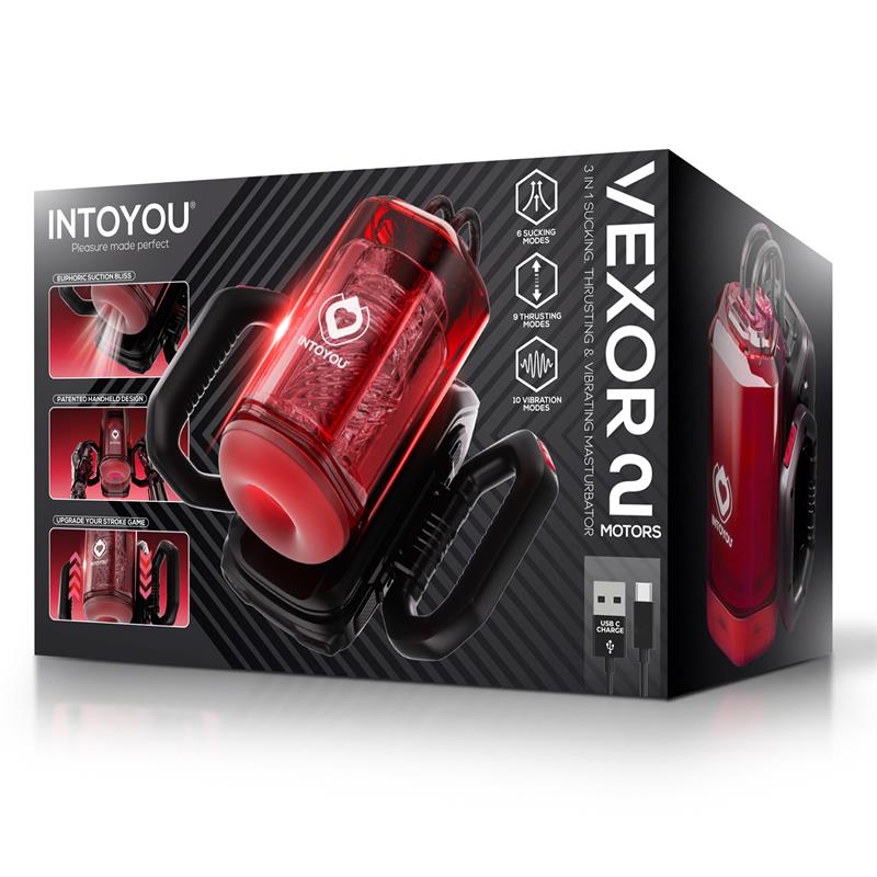 INTOYOU Vexor 3 in 1 Male Masturbator Sucking, Thrusting and Vibrator USB-C