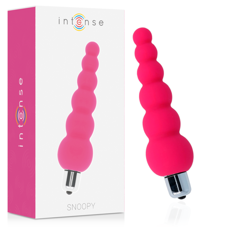 Vibrador rosa ondulado com base prateada e embalagem intensa