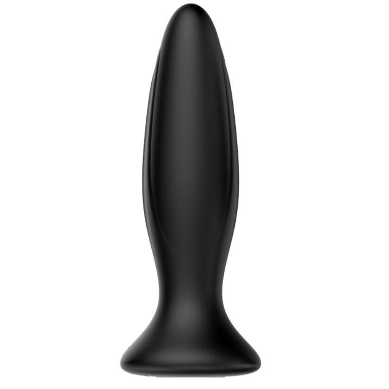 Plug anão preto de silicone com base larga