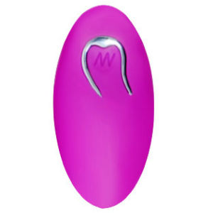 Vibrador rosa com detalhe prateado