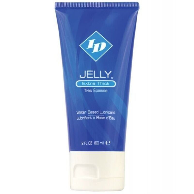 Tubo azul com tampa branca de lubrificante à base de água ID Jelly Extra Thick