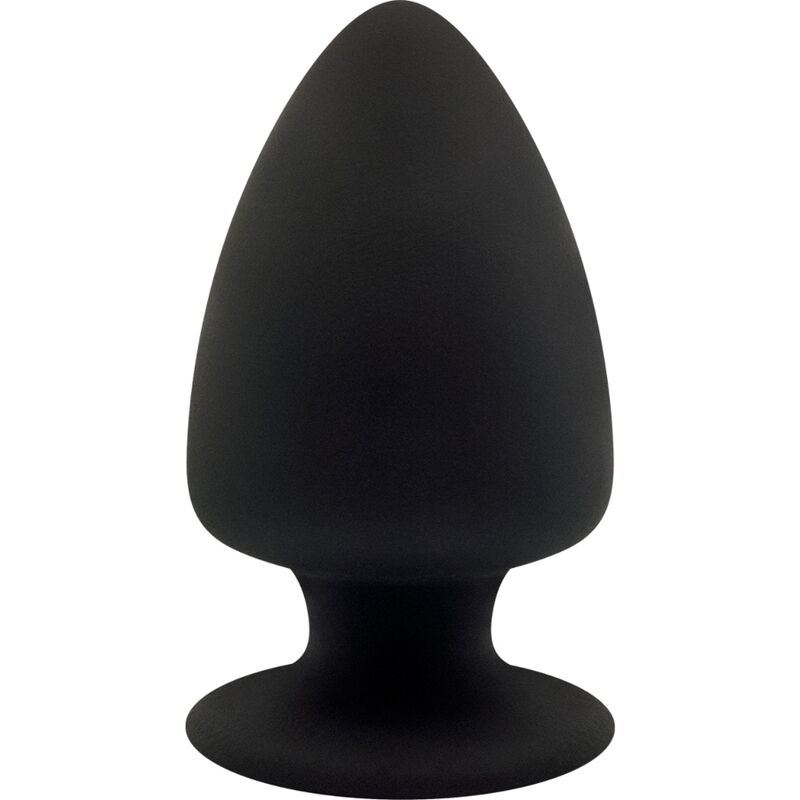 Plug preto com base larga e formato cónico