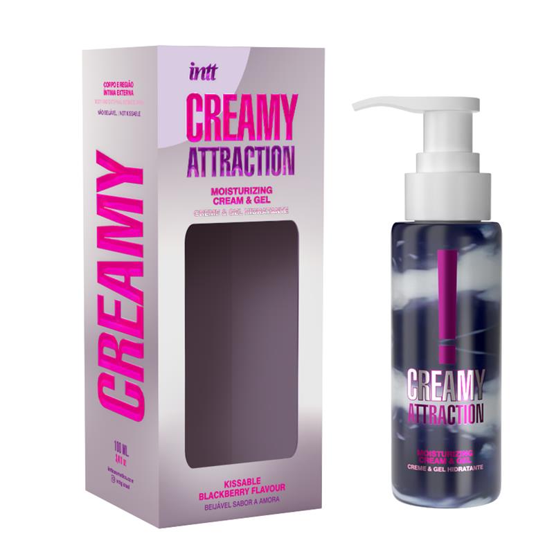 Embalagem e frasco de creme hidratante CREAMY ATTRACTION com doseador
