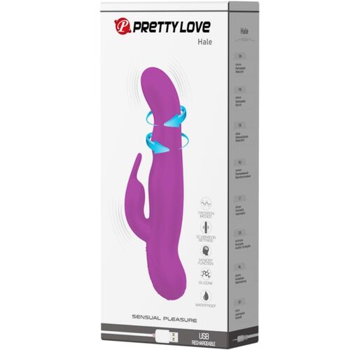 PRETTY LOVE - VIBRADOR ROTADOR HALE LILAC DE ALTA QUALIDADE