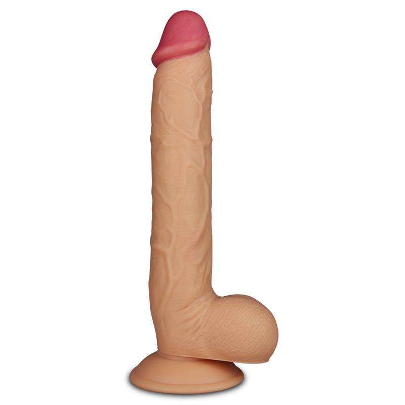 Dildo realista em silicone cor pele com ventosa