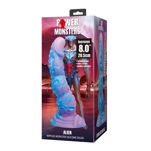 POWER MONSTERS - DILDO DE SILICONE ALIEN FANTASY 20,5 CM &Oslash; 4,8 CM