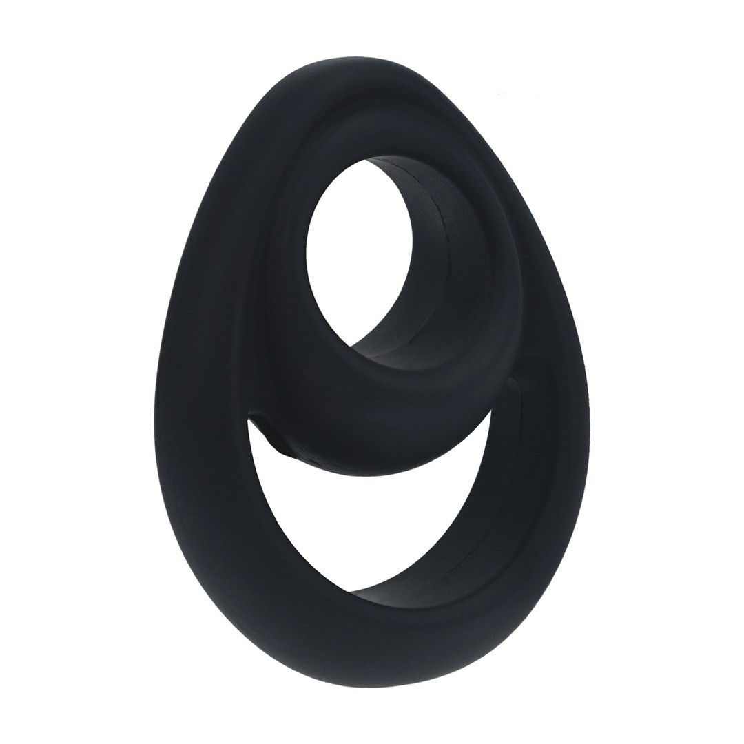 Anel de silicone preto circular