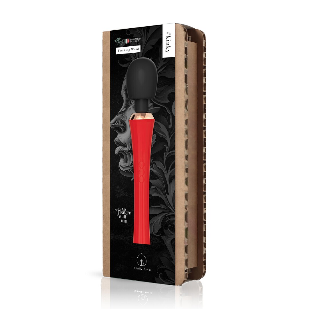 👑 The King | Powerful Wand Vibrator Red/Black