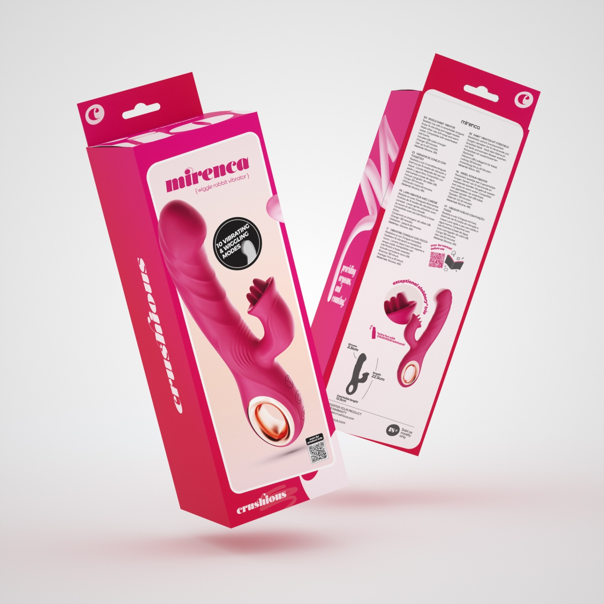 🐰 Pack de 16 Vibrador Rabbit com Tor&ccedil;&atilde;o Mirenca | Crushious