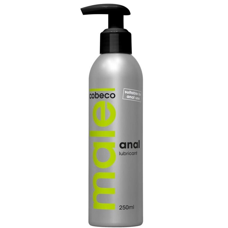 Frasco cinza de lubrificante anal de 250ml com tampa de bomba preta