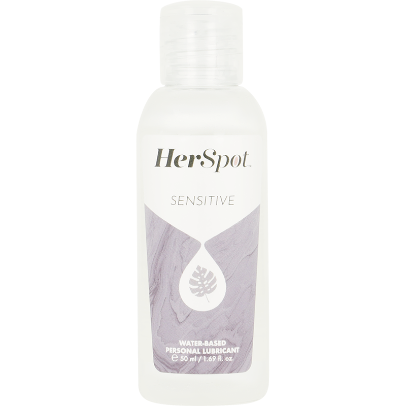 Frasco de lubrificante pessoal HerSpot Sensitive 50 ml