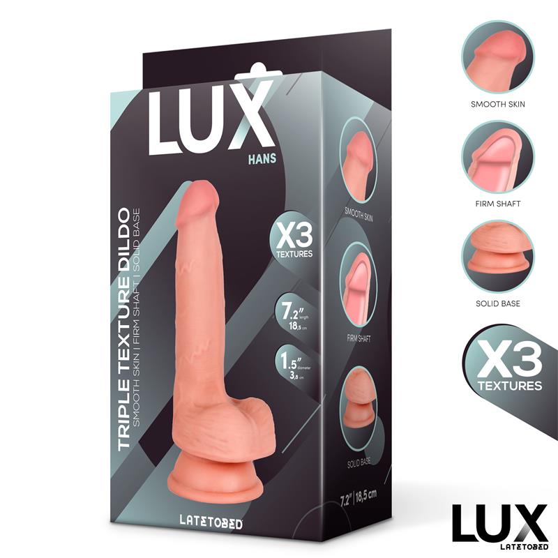 🍆 Hans Triple Density Dildo with Balls | 7.2" Lux