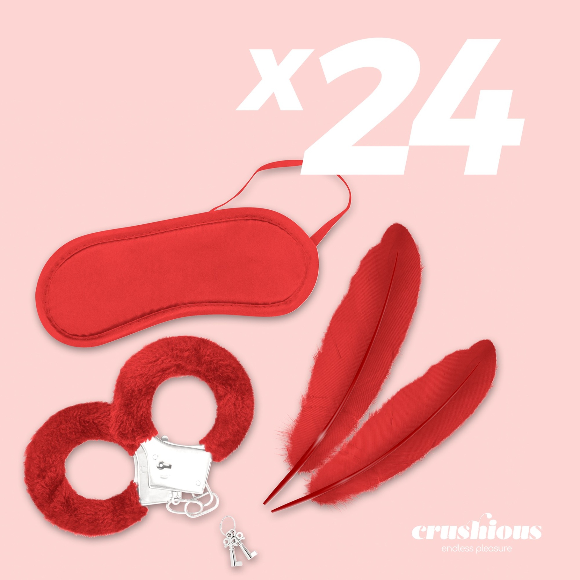 Pack de 24 Kit Bondage Lover's Dream Vermelho | Crushious