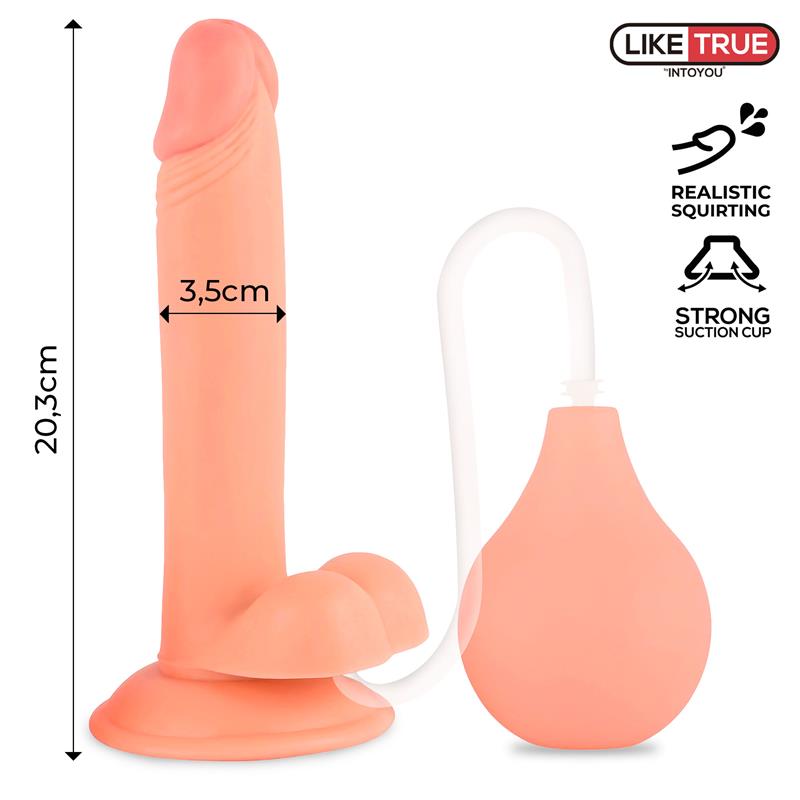 🍆 Squirtz Squirting Realistic Dildo | 8" - 20.3 cm