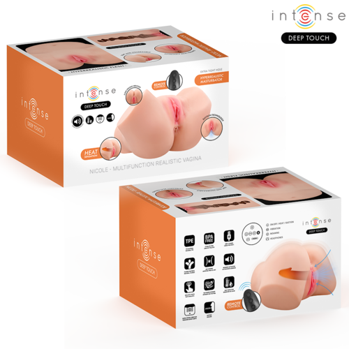Masturbador Nicole Intense: Sucção, Calor, Vibração e Voz com Controlo Remoto para uma Experiência Hiper-Realista