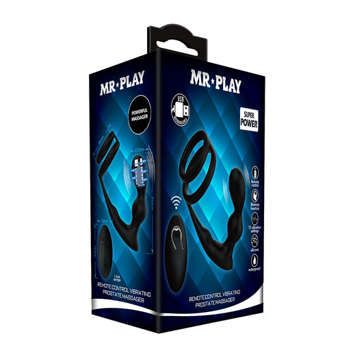 Mr Play | Vibrating Anal Plug with Penis Ring Remote Control