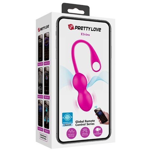 PRETTY LOVE - BOLAS VIBRADORAS RECARREGAVEIS ELVIRA ROSA