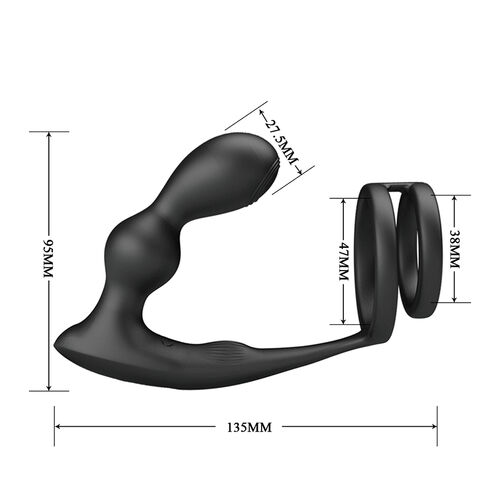 Mr Play | Vibrating Anal Plug with Penis Ring Remote Control