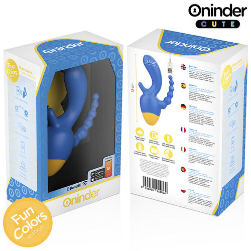 💛 ONINDER CUTE - Love 3 Some | Vibrador Triplo com App Mundial Gratuito
