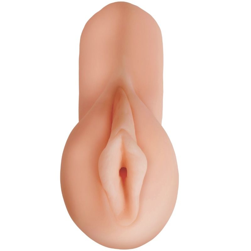 Simulacro anatómico feminino em silicone cor de pele visto de cima