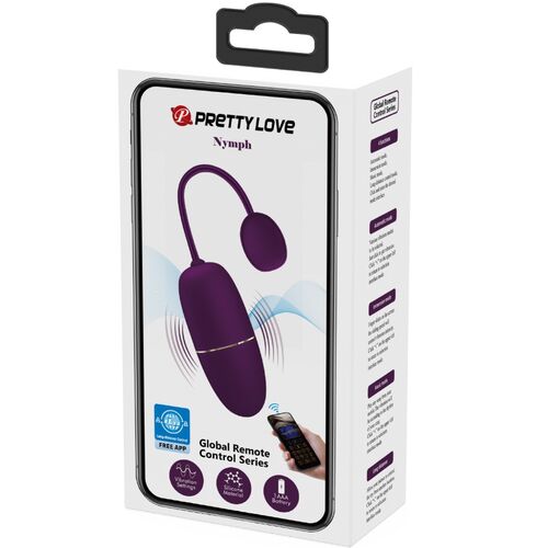 PRETTY LOVE - NYMPH OVO VIBRANTE APP CONTROLADO LILAS