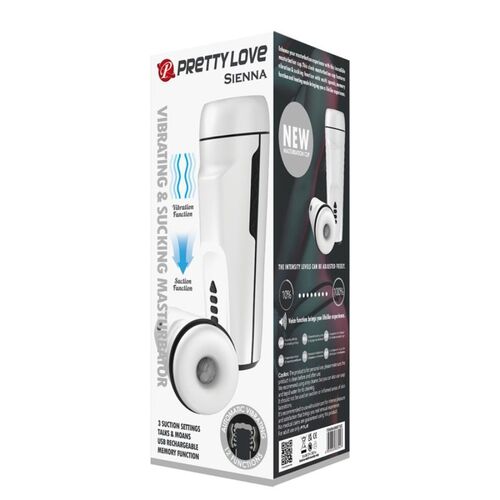 Masturbador Pretty Love Sienna: Sucção, Vibração e Voz para uma Experiência Imersiva e Personalizável