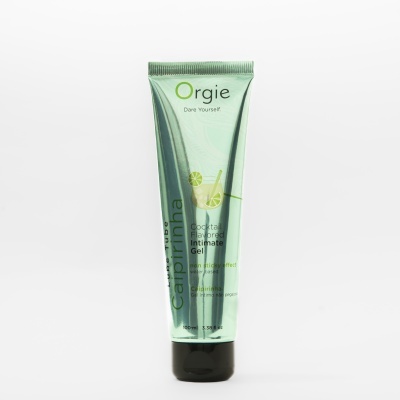 Tubo de gel íntimo verde metálico com tampa preta