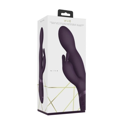 Embalagem de vibrador roxo escuro em silicone recarregável