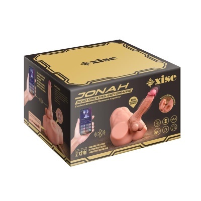 Caixa do dildo vibratório e pulsante XOISE 7ONAH, cores pele, com função por app