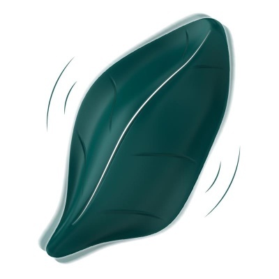 Ilustração de folha verde escura com nervuras