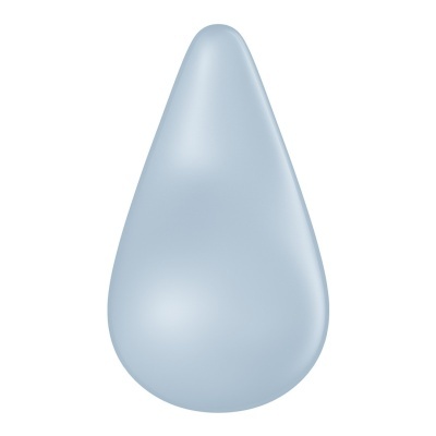 Gota de água azul claro em fundo branco