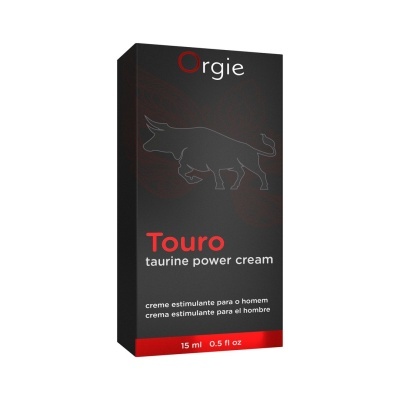 Embalagem de creme estimulante Touro taurine power cream para homem
