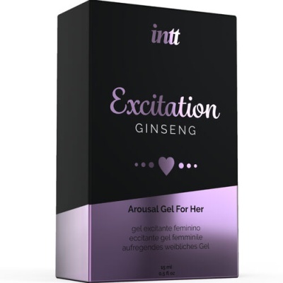 Caixa preta e lilás de gel de excitação feminino Excitation Ginseng