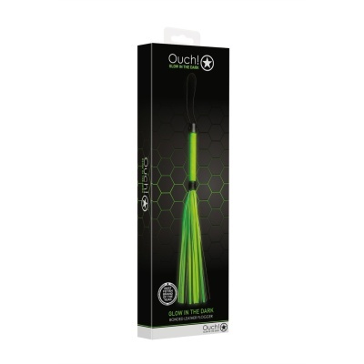 Embalagem preta com flogger glow in the dark verde