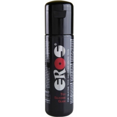 Frasco preto de lubrificante EROS Toy Silicone Glide