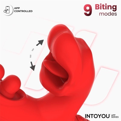 Produto vermelho de silicone com texto e logotipo em fundo branco
