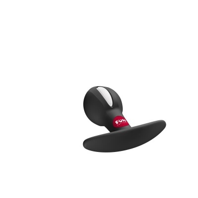 Plug anal preto com detalhe branco e etiqueta vermelha FUN FACTORY