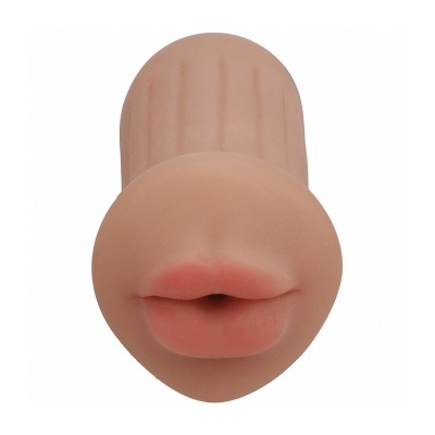 Brinquedo adulto em silicone cor pele com boca detalhada