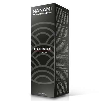 Caixa preta de creme NANAMI POWERCORE EXTENDX 2XL CREAM com padrões semicirculares cinzentos