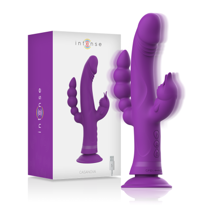 Vibrador roxo com caixa branca