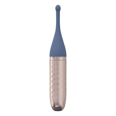 Escova de dentes elétrica cor ouro rosado e azul