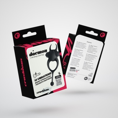 Embalagem anel vibratório preto silicone 10 modos vibração texto multilíngue