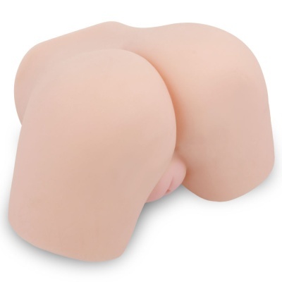 Masturbador masculino forma nádegas cor pele fundo branco