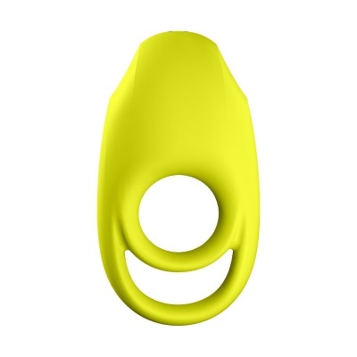 Anel amarelo com abertura circular central