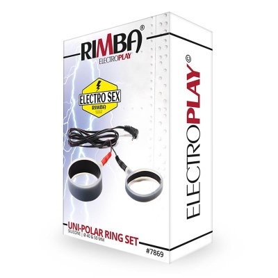 Embalagem de produto RIMBA Electoplay com anéis de silicone e cabos elétricos