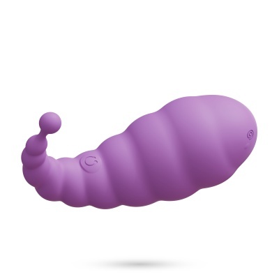 Produto roxo em forma de espiral com textura lisa